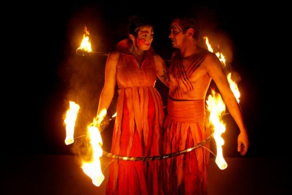 Cinzia Fossati | costumes | fire show | Sonnenflammen